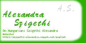 alexandra szigethi business card